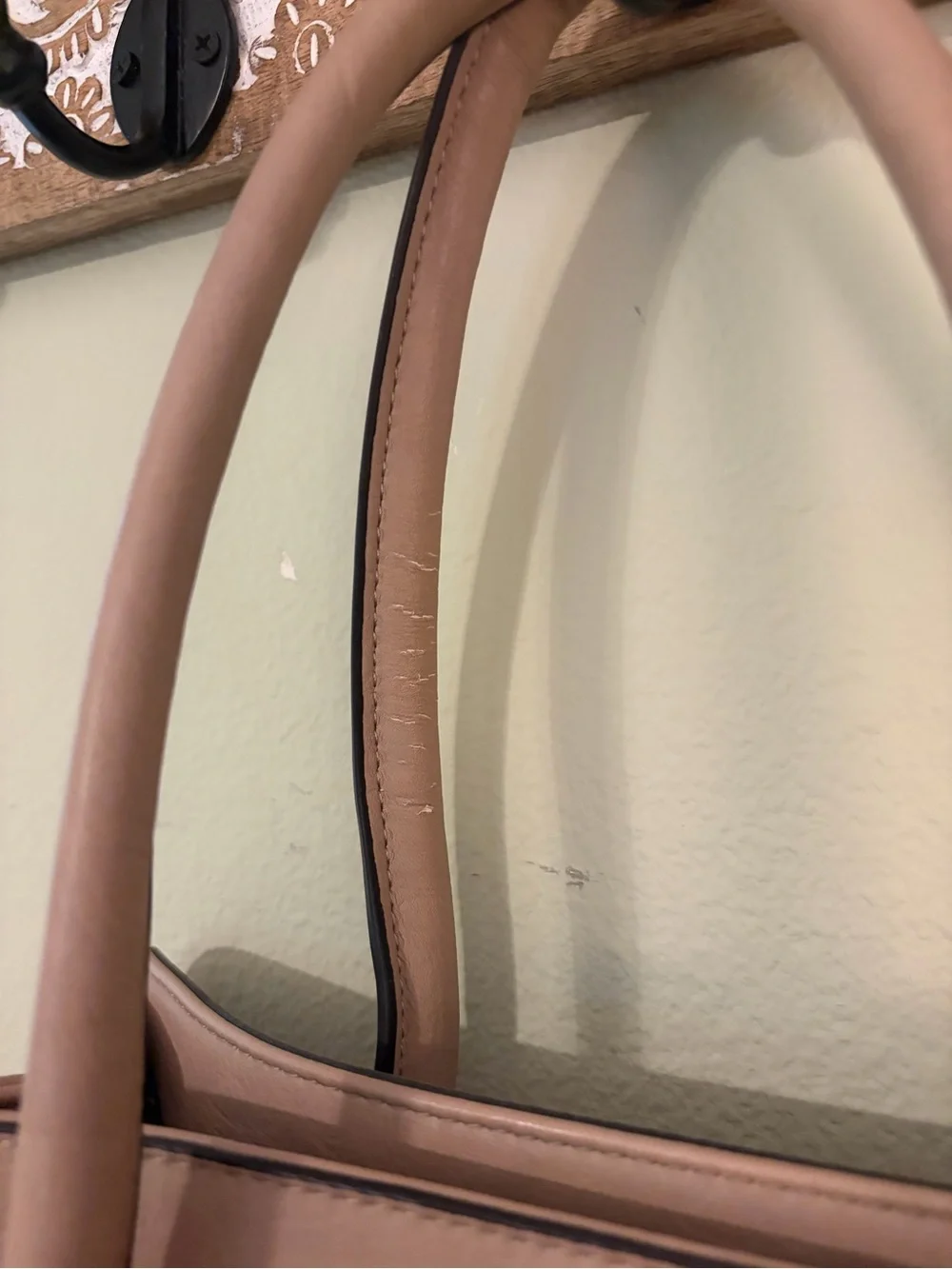 Charming Charlie Blush Satchel with Gold-Tone Lock